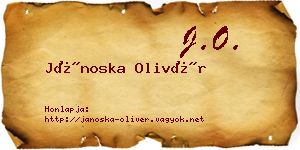 Jánoska Olivér névjegykártya