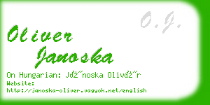 oliver janoska business card